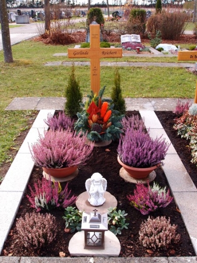 Die Grabstätte an Allerheiligen 2015.