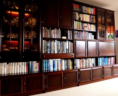 Lesen war die ganz große Leidenschaft von meiner Frau. Hier ein Blick auf unsere Bücherwand